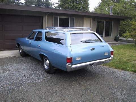 Chevrolet (Шевроле)Chevelle 2 поколение  [3-й рестайлинг] Concours Station Wagon универсал 5.7 MT 3-seat 1971–1971